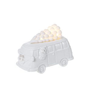Jouluauto valkoinen led