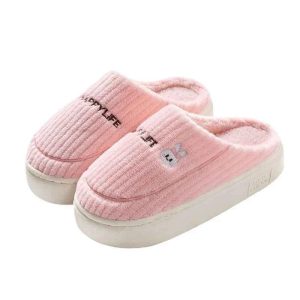 Cozy Winter Cartoon Embroidery Slippers for Adults – Warm Plush Home Comfort