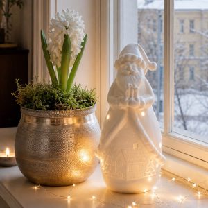 Joulupukki led-valoilla 18,5cm