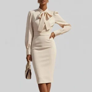 Elegant Office Lady Dress - Elevate Your Autumn Wardrobe with Style