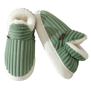 Litfun New Furry Winter Slippers for Women - Cozy Plush Slides with Soft Sole for Indoor Comfort