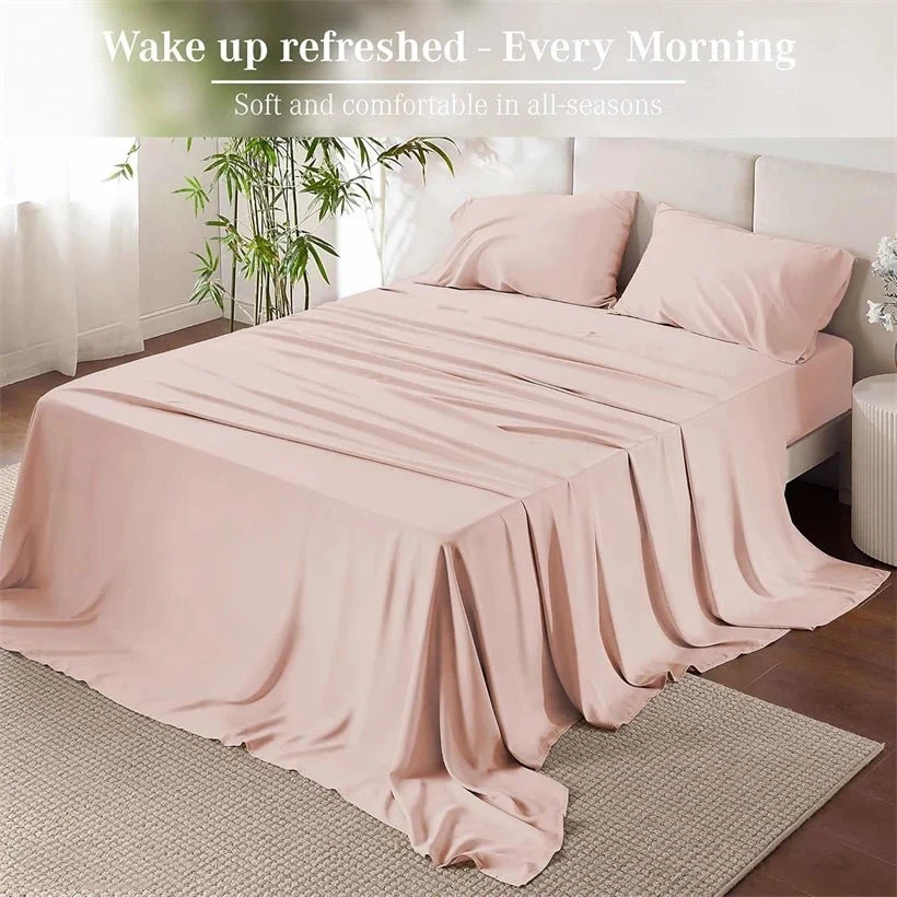 Soft Egyptian Cotton Bed Sheet Set 1000TC Luxury Bedding 4/6pcs Fitted Sheet Pillowcase - Image 5