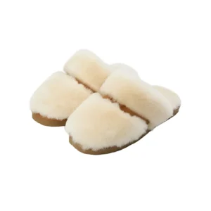 Cozy Sheepskin Winter Slippers for Women - Warm Indoor Fur Wool Slip-Ons